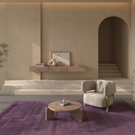 Carpet For Living room 5x7 Feet Pink and Purple Viscose Rectangle Solid Rug