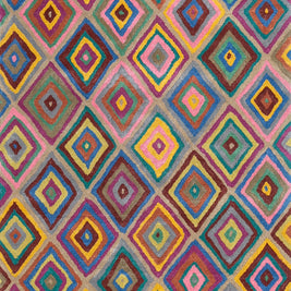 Carpet For Living room 3'6x5'6 Feet Gold Wool and Viscose Rectangle Geometric and Stripes Rug