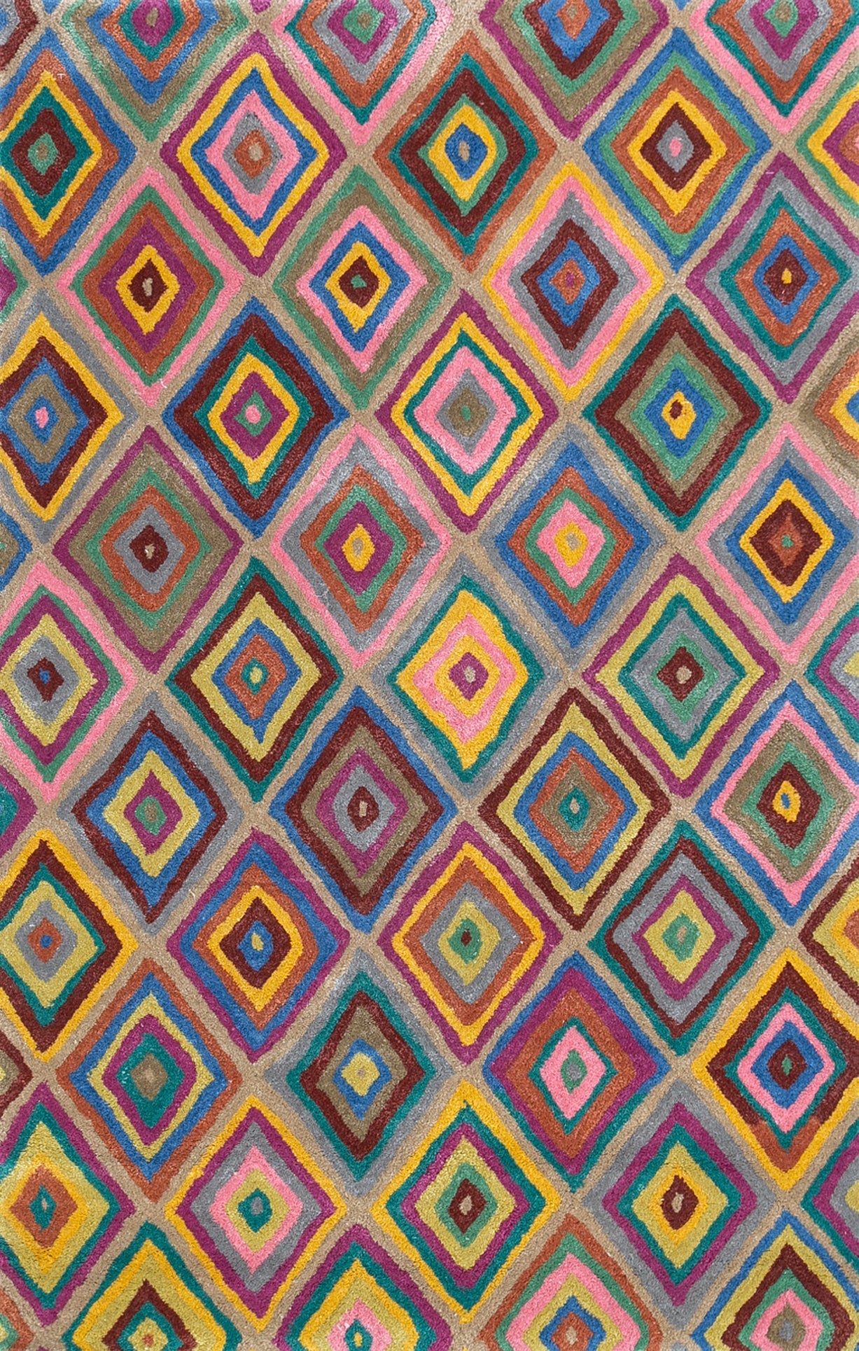 Carpet For Living room 3'6x5'6 Feet Gold Wool and Viscose Rectangle Geometric and Stripes Rug