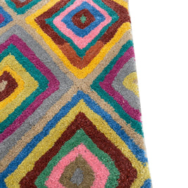 Carpet For Living room 3'6x5'6 Feet Gold Wool and Viscose Rectangle Geometric and Stripes Rug