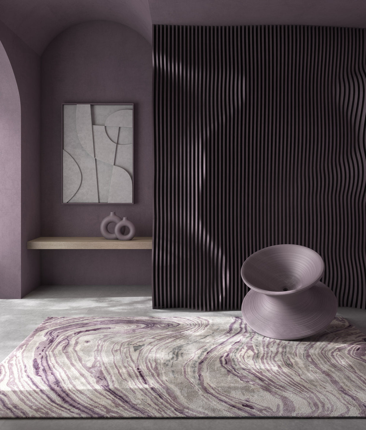 Carpet For Living room 5'6x8 Feet Grey and Black Viscose Rectangle Abstract Rug