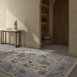 Carpet For Living room 6x9 Feet Gold Wool Rectangle Vintage and Distressed Rug