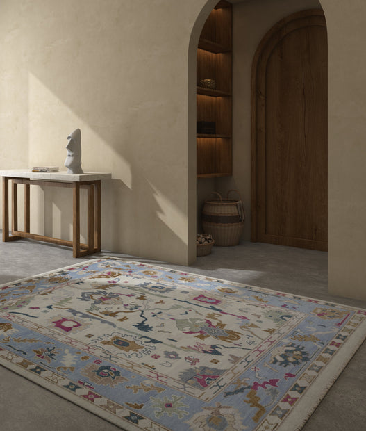 Carpet For Living room 6x9 Feet Gold Wool Rectangle Vintage and Distressed Rug