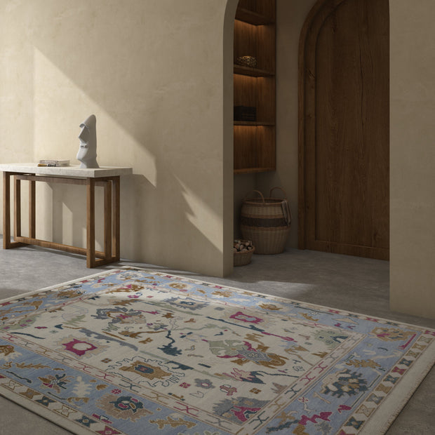 Carpet For Living room 6x9 Feet Gold Wool Rectangle Vintage and Distressed Rug