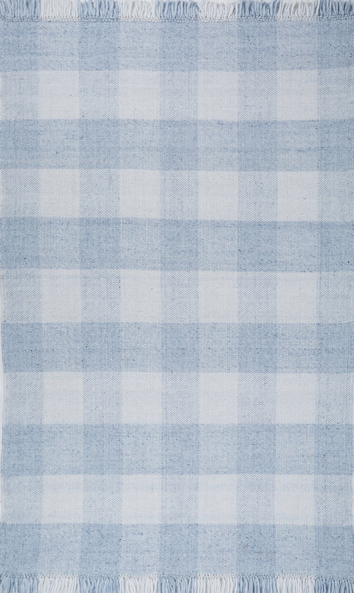 Carpet For Living room 4X6 Feet Blue Polyester Rectangle Geometric And Stripes Rug