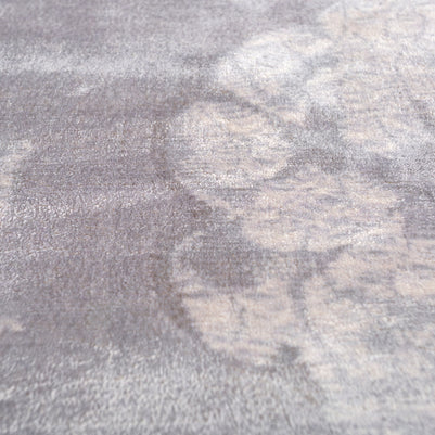 Carpet For Living room 5X8 Feet Grey And Black Viscose Rectangle Floral And Tropical Rug