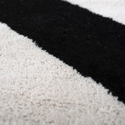 Carpet For Living room 4'11x7'10 Feet Ivory Wool Rectangle Abstract Rug