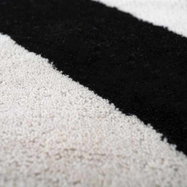 Carpet For Living room 4'11x7'10 Feet Ivory Wool Rectangle Abstract Rug