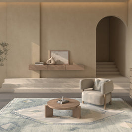 Carpet For Living room 8x10 Feet Ivory Wool Rectangle Moroccan and Tribal Rug