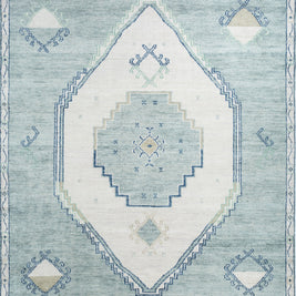 Carpet For Living room 8x10 Feet Ivory Wool Rectangle Moroccan and Tribal Rug