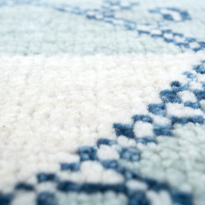 Carpet For Living room 8x10 Feet Ivory Wool Rectangle Moroccan and Tribal Rug