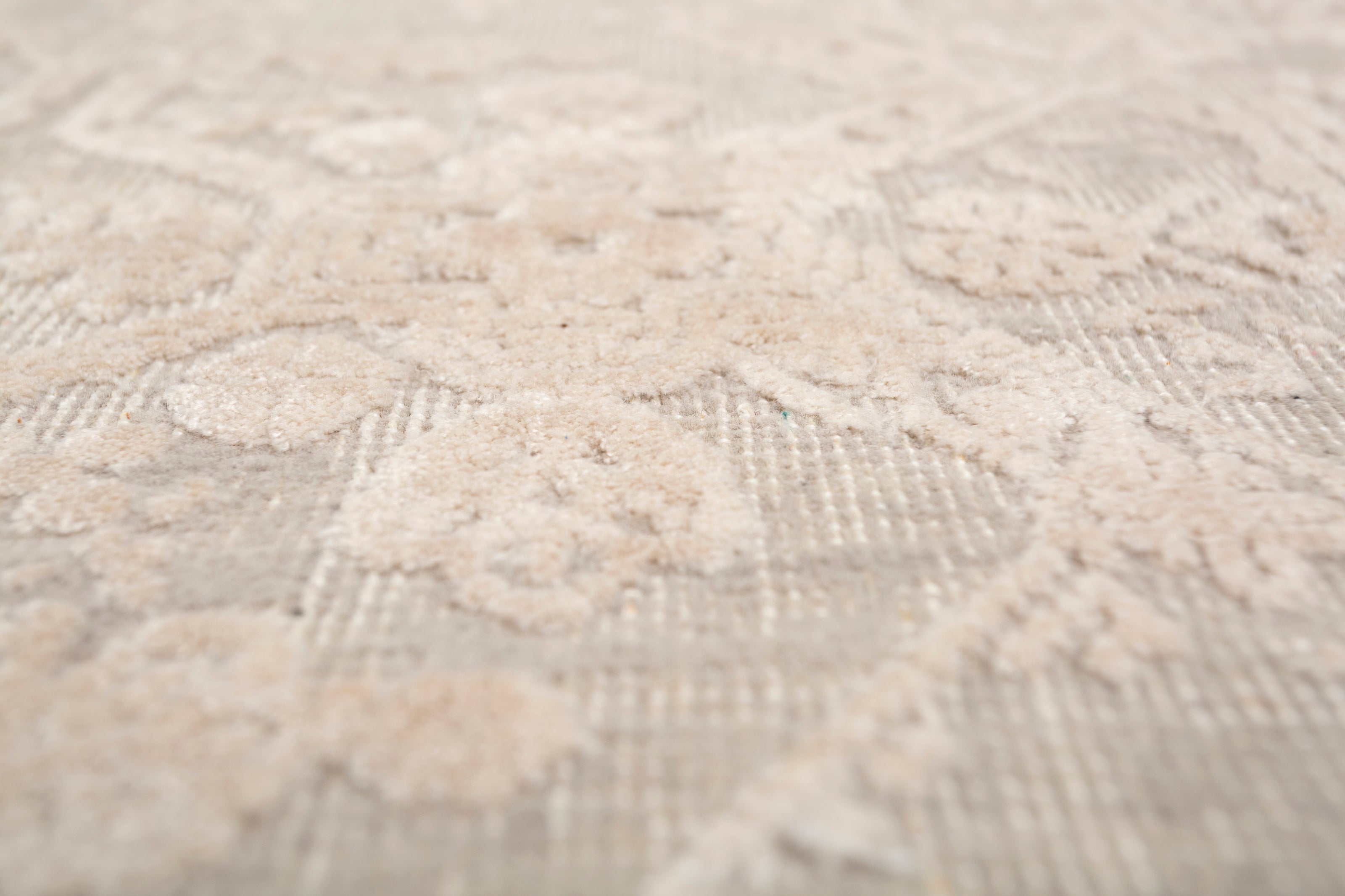 Carpet For Living room 5'6x8 Feet Blue Wool and Bamboo Silk Rectangle Abstract Rug