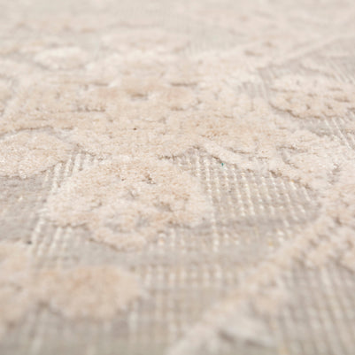 Carpet For Living room 5'6x8 Feet Blue Wool and Bamboo Silk Rectangle Abstract Rug