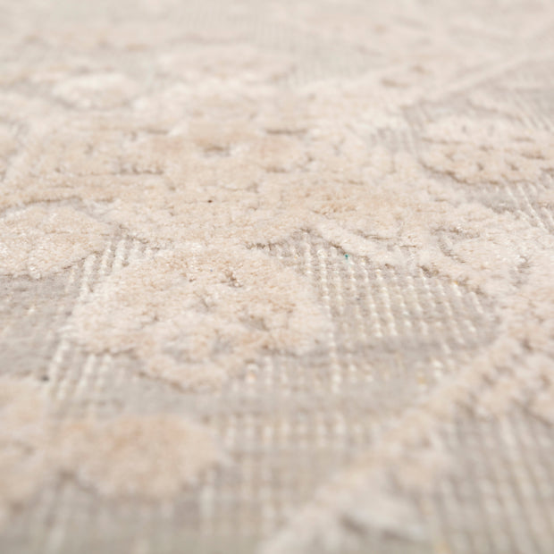 Carpet For Living room 5'6x8 Feet Blue Wool and Bamboo Silk Rectangle Abstract Rug