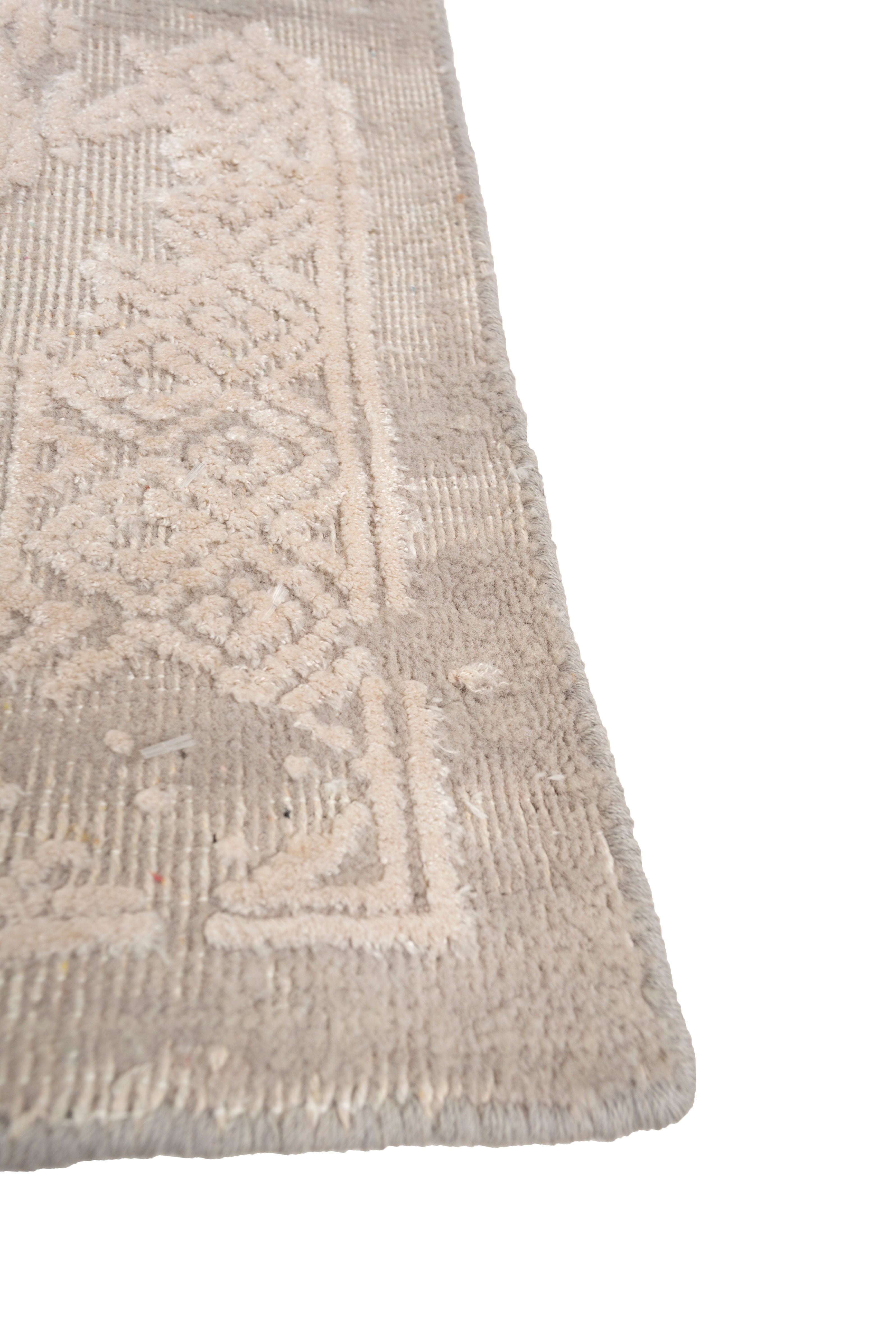 Carpet For Living room 5'6x8 Feet Blue Wool and Bamboo Silk Rectangle Abstract Rug