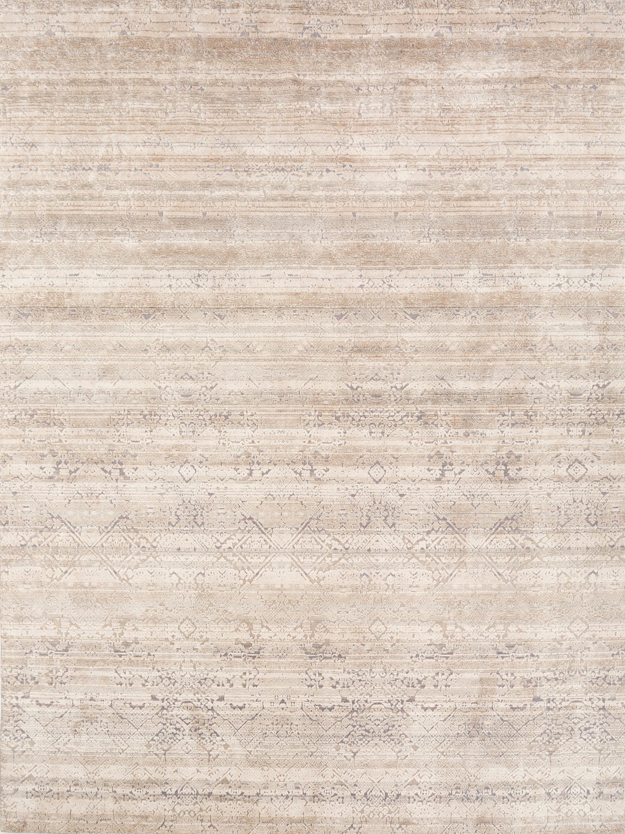 Carpet For Living room 5'6x8 Feet Blue Wool and Bamboo Silk Rectangle Vintage and Distressed Rug