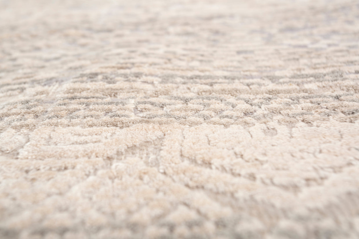 Carpet For Living room 5'6x8 Feet Blue Wool and Bamboo Silk Rectangle Vintage and Distressed Rug