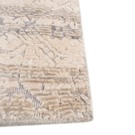 Carpet For Living room 5'6x8 Feet Blue Wool and Bamboo Silk Rectangle Vintage and Distressed Rug