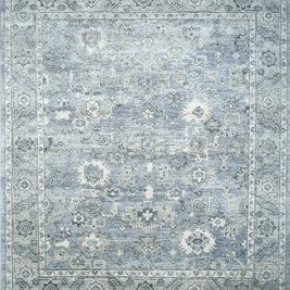 Carpet For Living room 4x6 Feet Blue Wool Rectangle Vintage and Distressed Rug