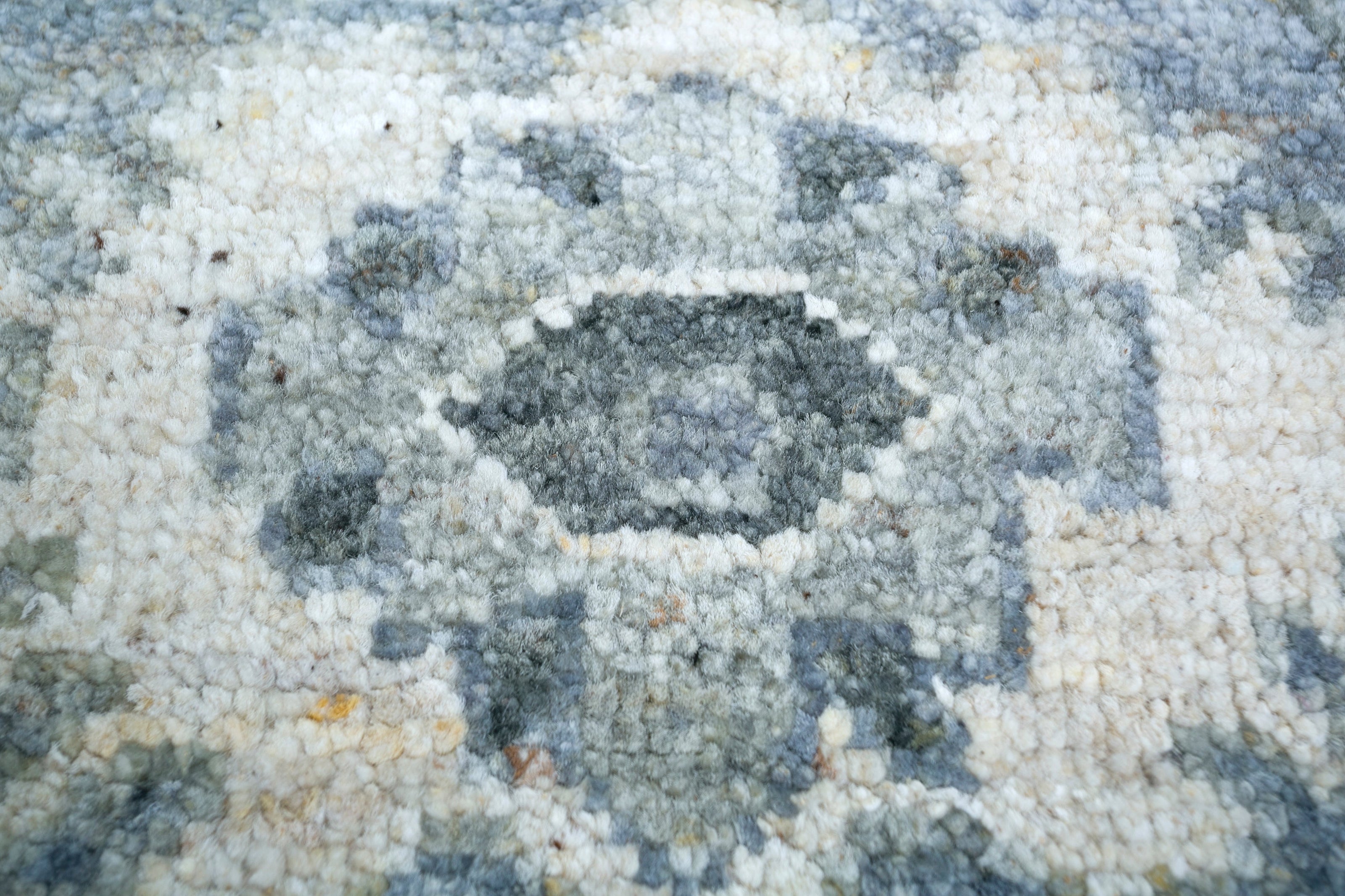 Carpet For Living room 4x6 Feet Blue Wool Rectangle Vintage and Distressed Rug