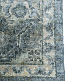Carpet For Living room 4x6 Feet Blue Wool Rectangle Vintage and Distressed Rug