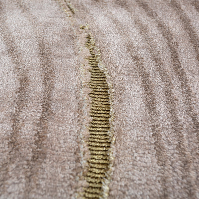 Carpet For Living room 5x8 Feet Beige and Brown Bamboo Silk and Zari Rectangle abstract Rug