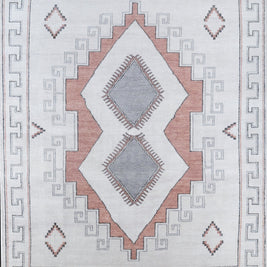 Carpet For Living room 8x10 Feet Ivory Wool Rectangle Abstract Rug - I MEAN DESIGN