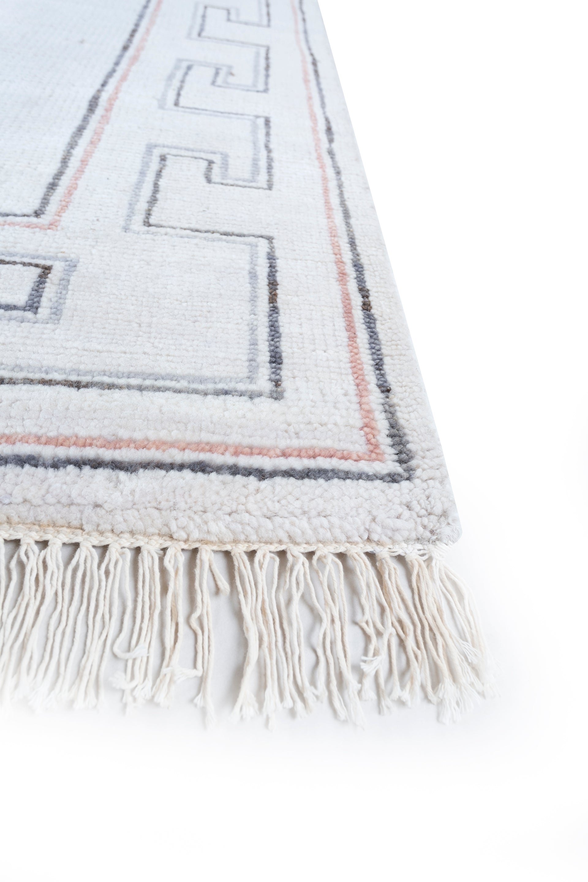Carpet For Living room 8x10 Feet Ivory Wool Rectangle Abstract Rug - I MEAN DESIGN