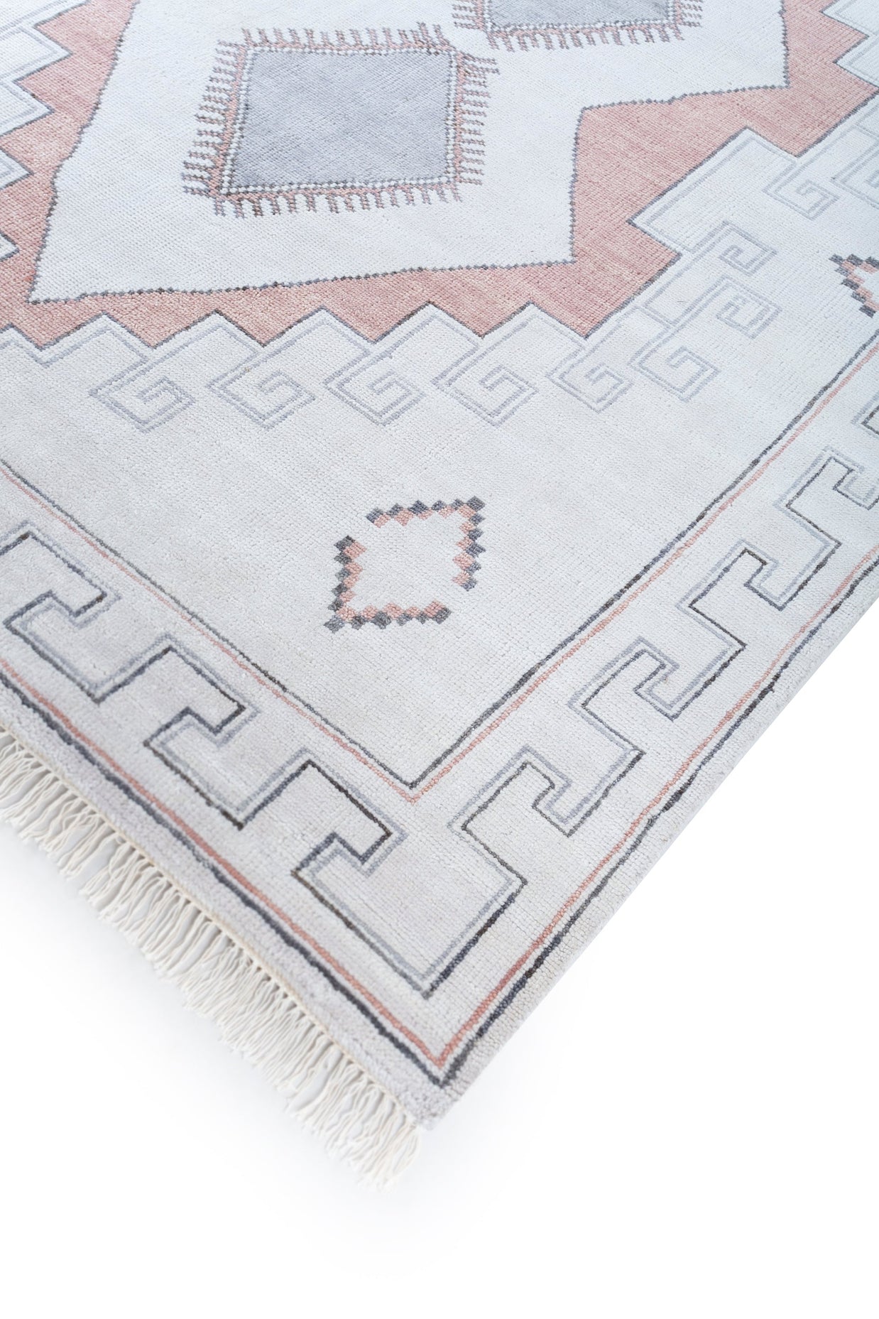 Carpet For Living room 8x10 Feet Ivory Wool Rectangle Abstract Rug