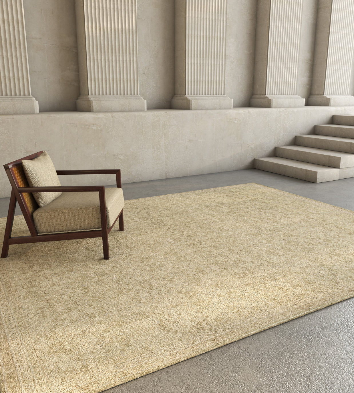 Carpet For Living room 8x10 Feet Blue Wool Rectangle Vintage and Distressed Rug