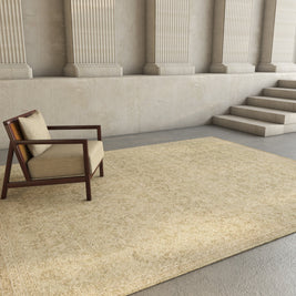 Carpet For Living room 8x10 Feet Blue Wool Rectangle Vintage and Distressed Rug