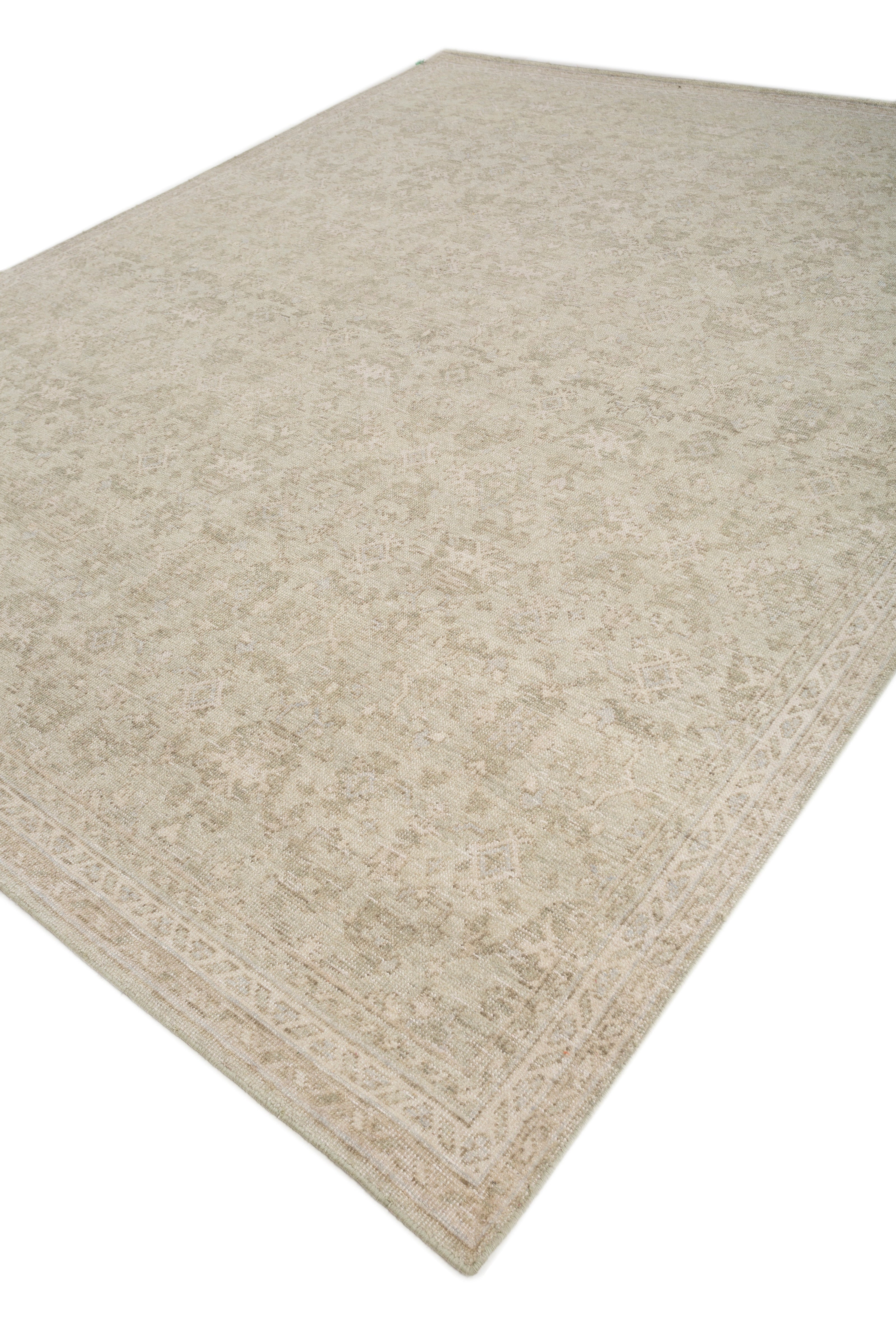 Carpet For Living room 8x10 Feet Blue Wool Rectangle Vintage and Distressed Rug