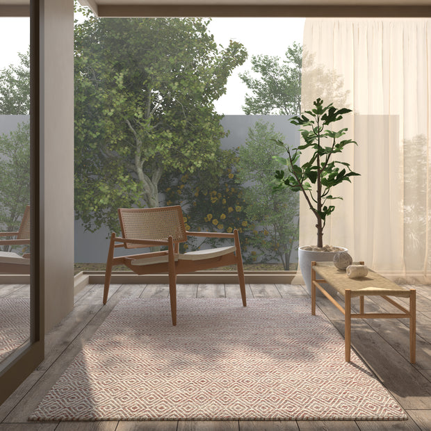 Carpet For Living room 6x9 Feet Red and Orange Wool and Viscose Rectangle Abstract Rug