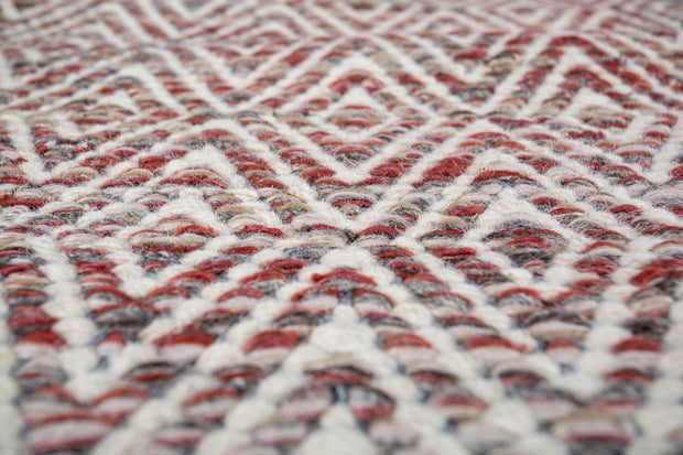 Carpet For Living room 6x9 Feet Red and Orange Wool and Viscose Rectangle Abstract Rug