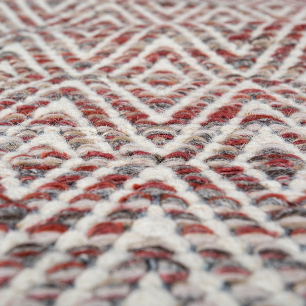 Carpet For Living room 6x9 Feet Red and Orange Wool and Viscose Rectangle Abstract Rug