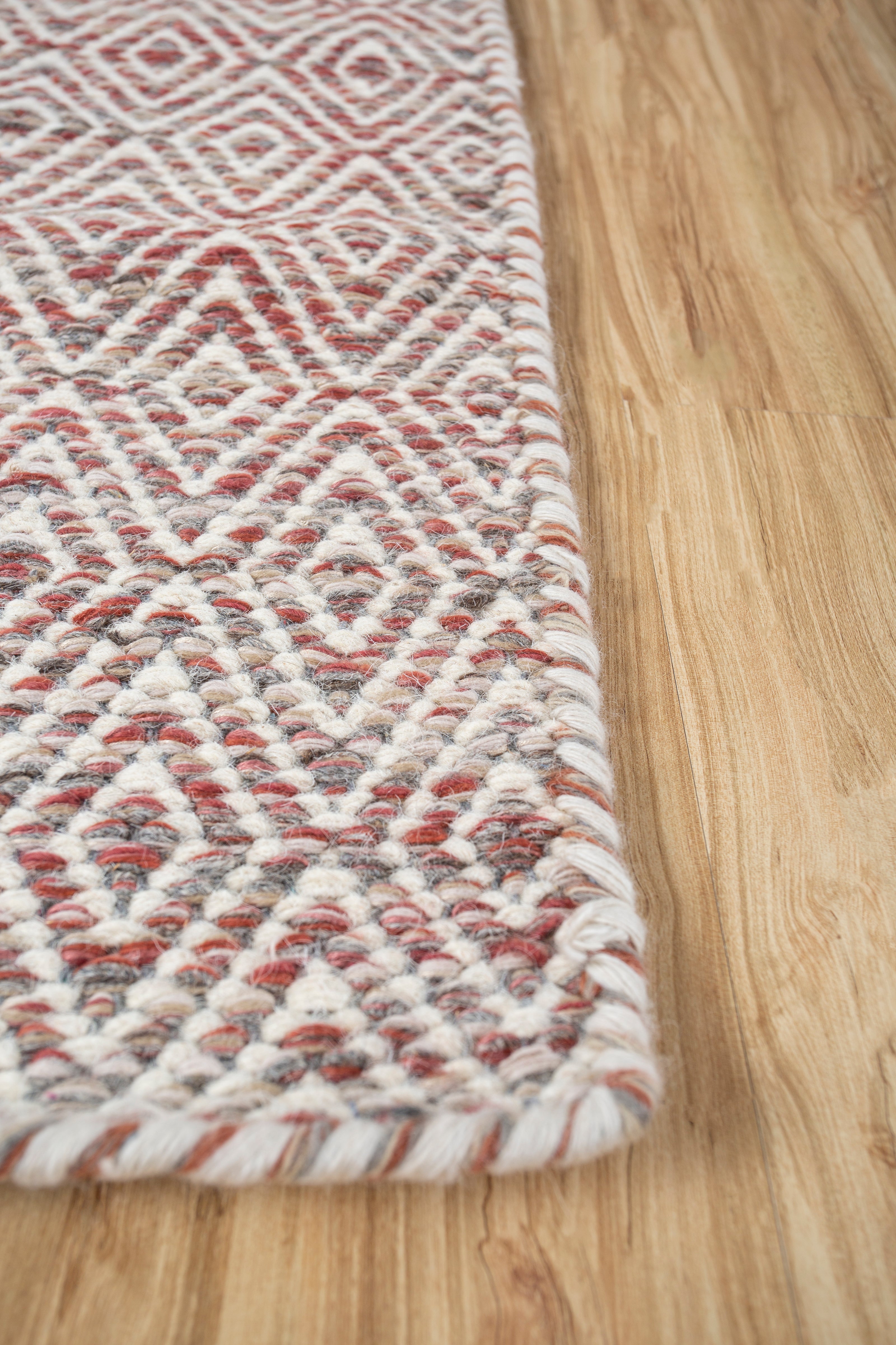 Carpet For Living room 6x9 Feet Red and Orange Wool and Viscose Rectangle Abstract Rug