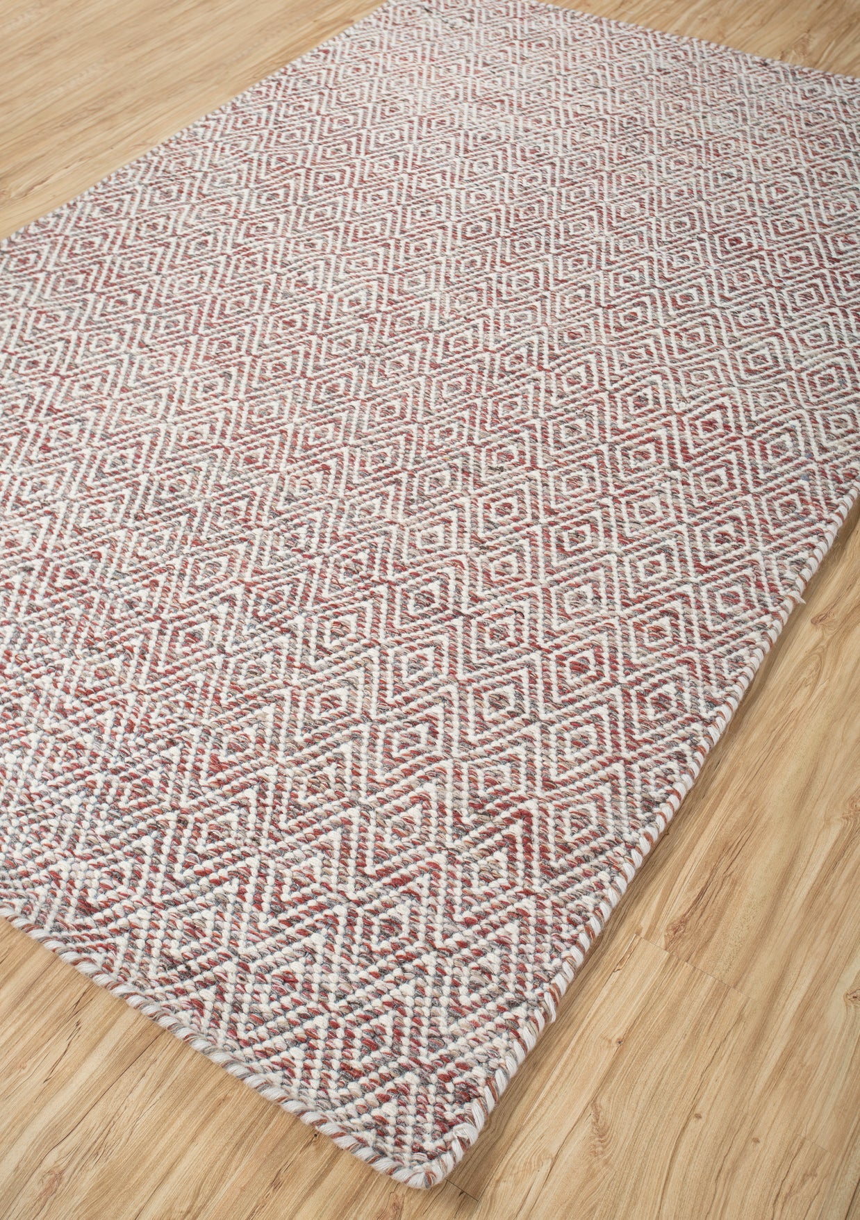 Carpet For Living room 6x9 Feet Red and Orange Wool and Viscose Rectangle Abstract Rug