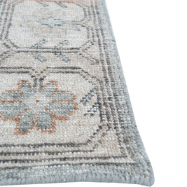 Carpet For Living room 6x9 Feet Ivory Wool Rectangle Vintage and Distressed Rug