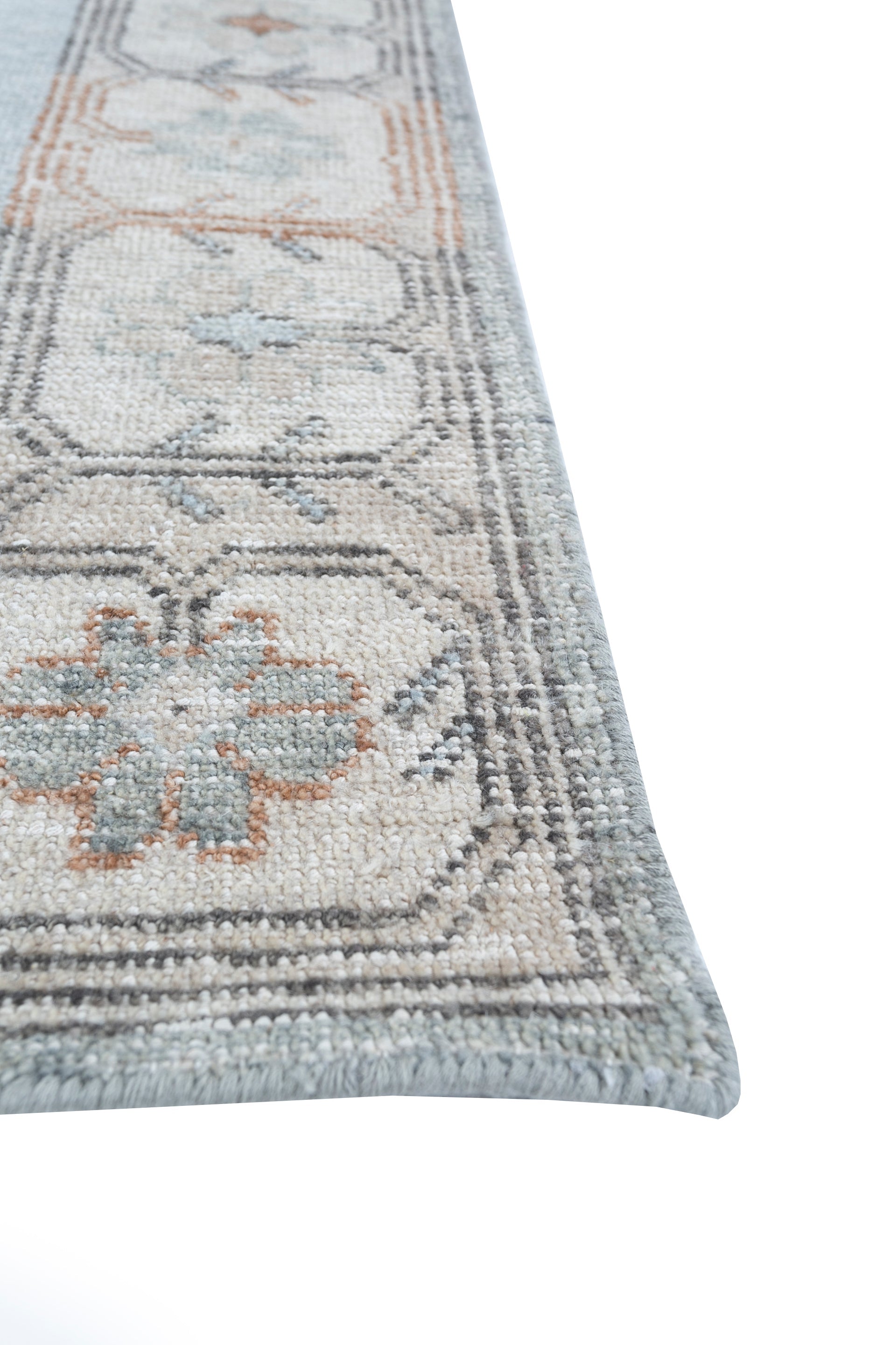 Carpet For Living room 6x9 Feet Ivory Wool Rectangle Vintage and Distressed Rug