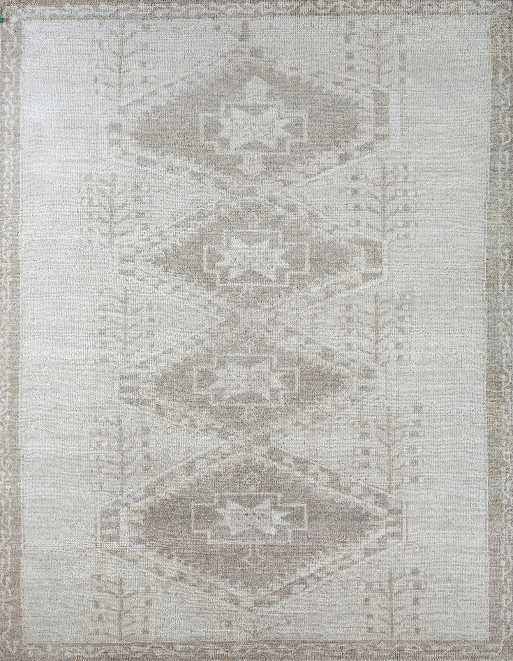 Carpet For Living room 6x9 Feet Ivory Wool Rectangle Oriental and Traditional Rug