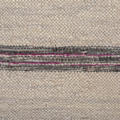 Carpet For Living room 6x9 Feet Grey and Black Wool and Viscose Rectangle Geometric and Stripes Rug