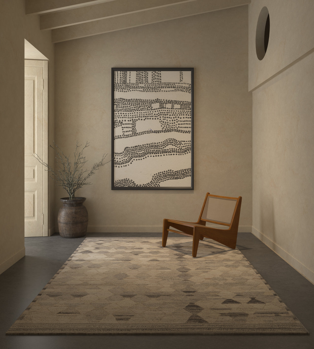 Carpet For Living room 8x10 Feet Blue Wool Rectangle Moroccan and Tribal Rug