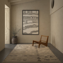 Carpet For Living room 8x10 Feet Blue Wool Rectangle Moroccan and Tribal Rug