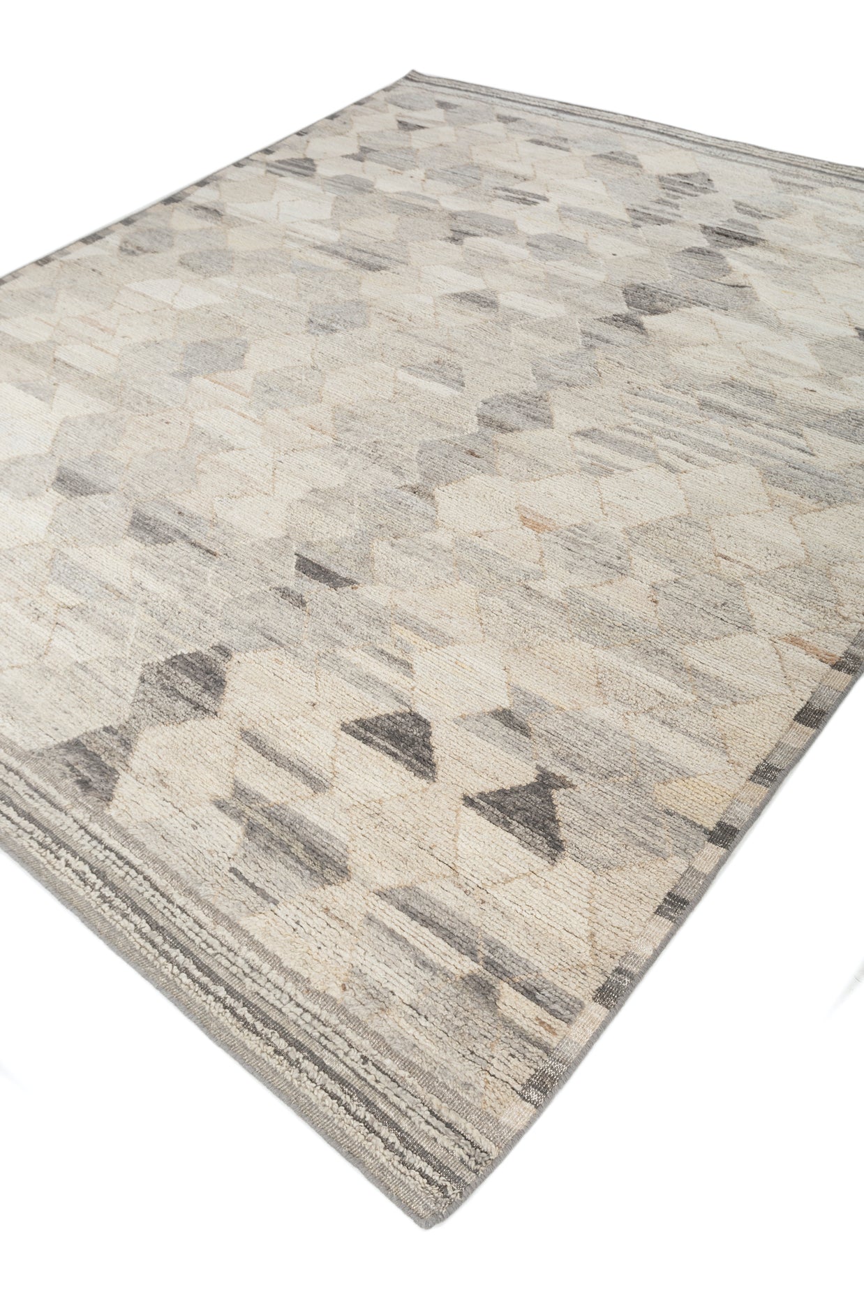 Carpet For Living room 8x10 Feet Blue Wool Rectangle Moroccan and Tribal Rug