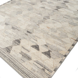 Carpet For Living room 8x10 Feet Blue Wool Rectangle Moroccan and Tribal Rug