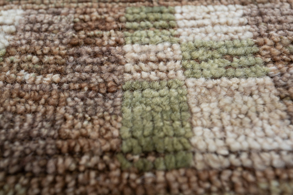 Carpet For Living room 8x10 Feet Green Wool Rectangle Moroccan and Tribal Rug