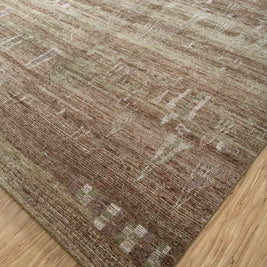 Carpet For Living room 8x10 Feet Green Wool Rectangle Moroccan and Tribal Rug