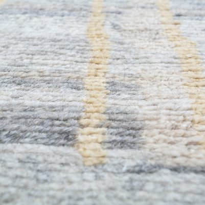 Carpet For Living room 8x10 Feet Beige and Brown Wool Rectangle Moroccan and Tribal Rug - I MEAN DESIGN