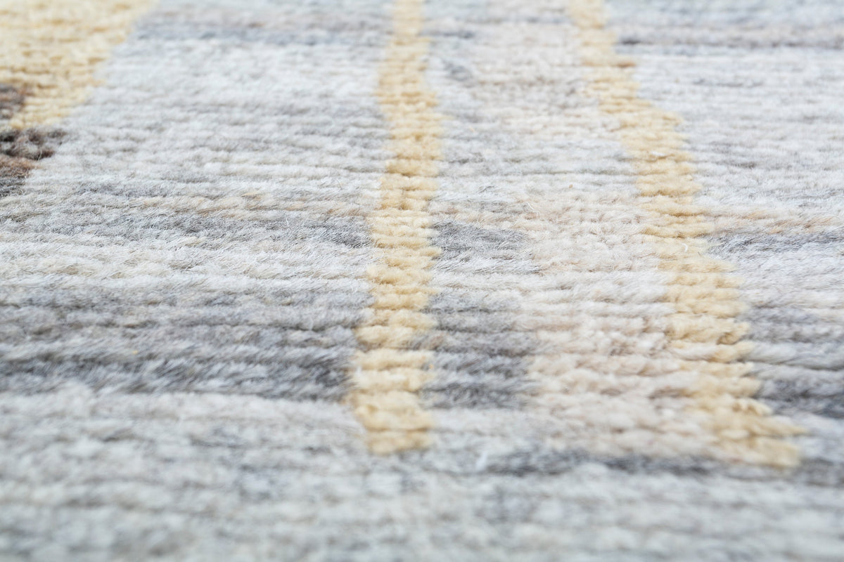 Carpet For Living room 8x10 Feet Beige and Brown Wool Rectangle Moroccan and Tribal Rug - I MEAN DESIGN
