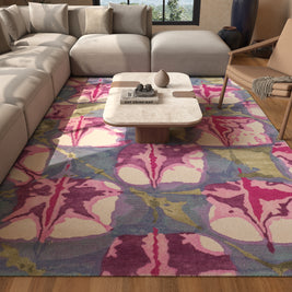 Carpet For Living room 5X8 Feet Ivory Wool & Viscose Rectangle Moroccan And Tribal Rug